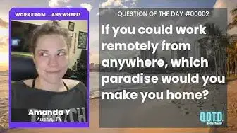 Video thumbnail for Amanda is working from home across the globe!