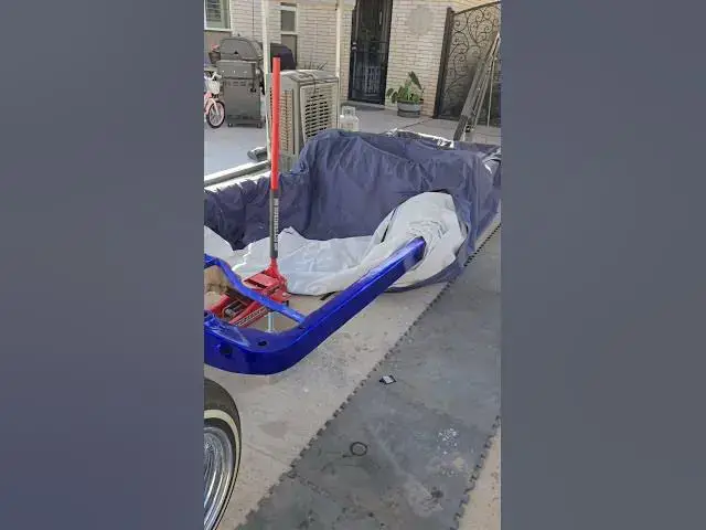 Video thumbnail for 1966 chevy impala  partial wrapped  frame cobalt blue candy aka sweet as kandy