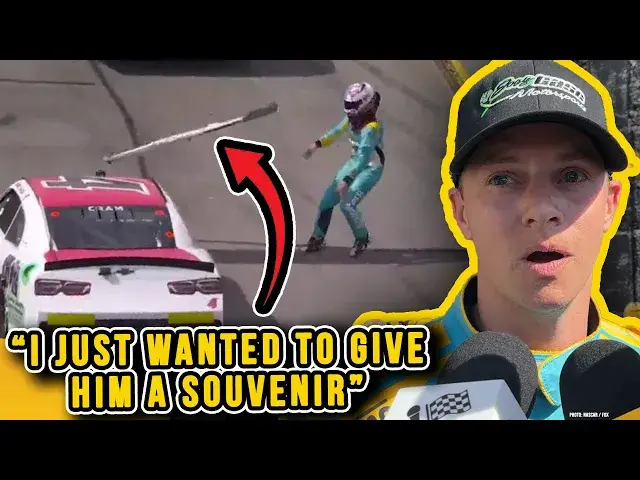 Video thumbnail for Joey Gase Throws Bumper at Dawson Cram's Car at Richmond | Gase Shares His Frustration