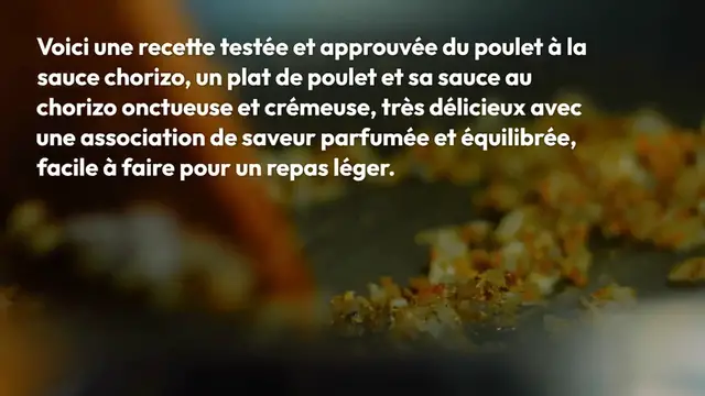 Video thumbnail for Poulet à la Sauce Chorizo