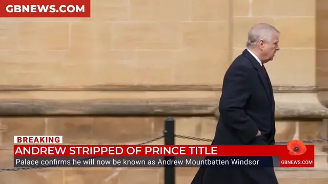 'Video thumbnail for WATCH: King's decision to strip Andrew's titles went 'much further than I thought', royal expert says'