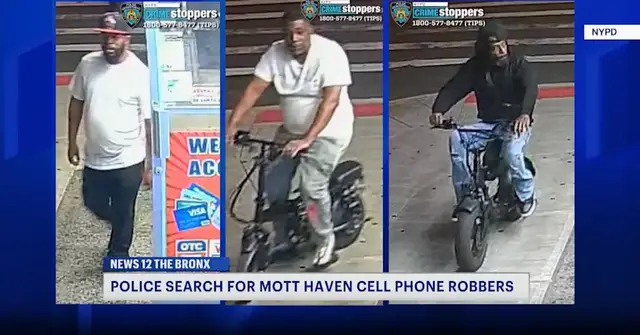 Video thumbnail for Three men wanted for violent cellphone robbery in Mott Haven