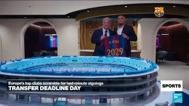 Video thumbnail for Football: Europe's top clubs scramble for last-minute signings