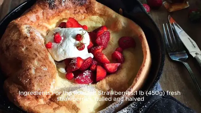 Video thumbnail for Roasted Strawberry Dutch Baby Recipe