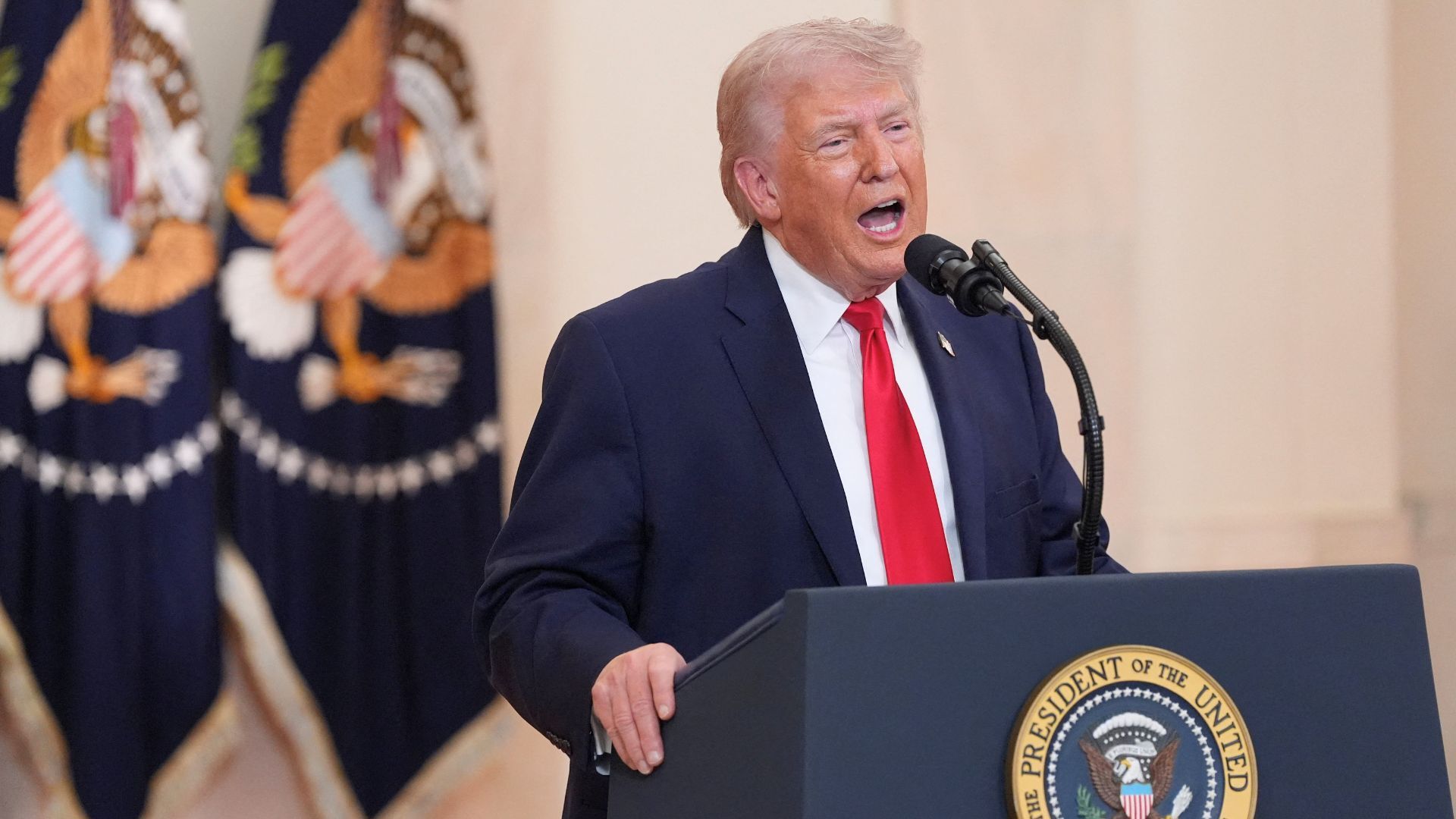 Video thumbnail for Trump says US to 'finish Iran job' soon as strategic objectives near completion