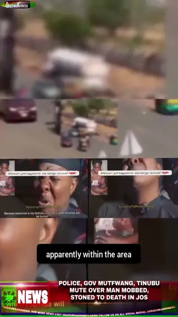 Video thumbnail for Police, Gov Mutfwang, Tinubu Mute Over Man Mobbed, Stoned To Death In Jos