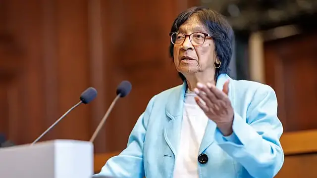Video thumbnail for Nobel Peace Prize winner Navi Pillay hits out at US sanctions on ICC