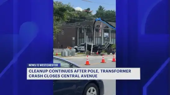 Video thumbnail for Fallen transformer, utility pole cause road closures in White Plains and Greenburgh