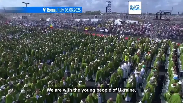 'Video thumbnail for Pope Leo XIV urges over one million Catholic young people to spread faith and enthusiasm'