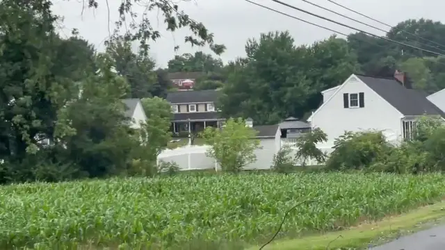 Video thumbnail for US: Powerful Storm Leaves Snapped Poles And Widespread Tree Damage In Pennsylvania.