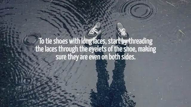 Video thumbnail for How To Tie Shoes With Long Laces