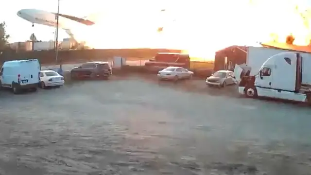 'Video thumbnail for Seven dead in Kentucky cargo plane crash: Louisville airport shuts as emergency crews respond'