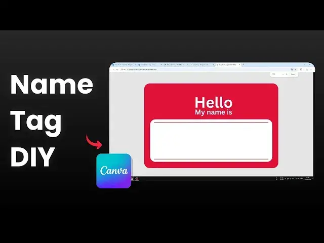 'Video thumbnail for How to Make a Simple Name Tag in Canva'