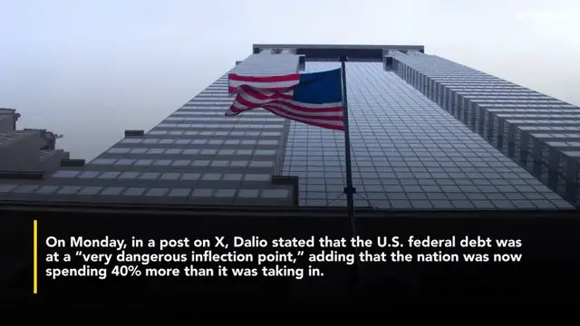 'Video thumbnail for Ray Dalio Issues Stark Warning On US Debt, Says Situation At 'Dangerous Inflection Point' As Buying Power Is Now Getting'