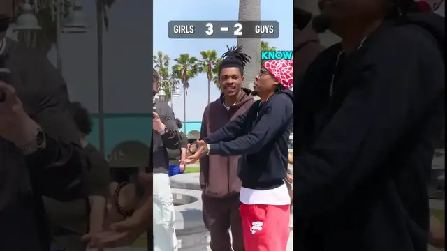 Video thumbnail for chris stocks: guys vs girls epic trivia challenge at venice beach