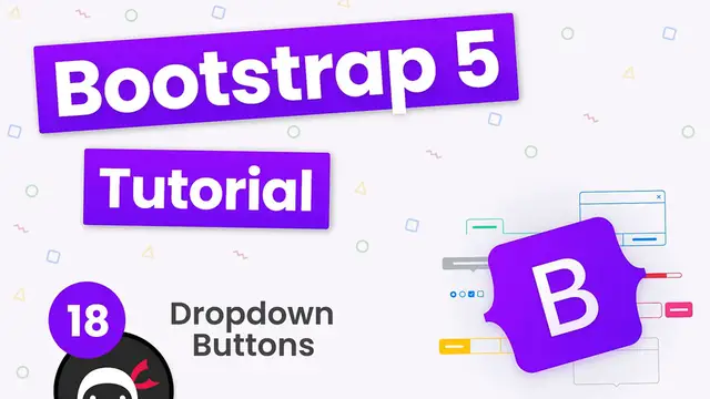 Video thumbnail for Bootstrap 5 Crash Course Tutorial #18 - Dropdowns
