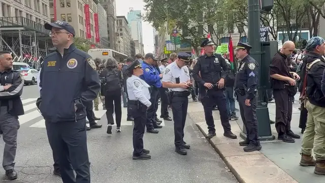 Video thumbnail for USA: Protests against Netanyahu in New York City, USA.