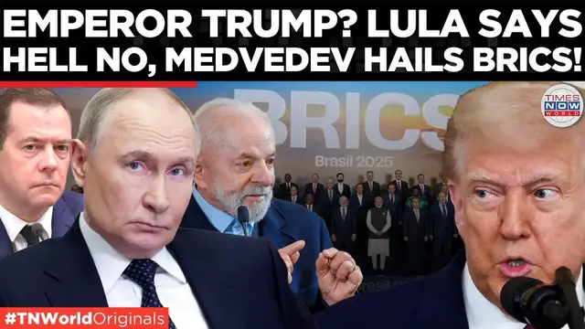 Video thumbnail for BRICS FIGHTS BACK! Lula, Medvedev Unite Against Trump’s Tariff Blackmail  | Times Now World