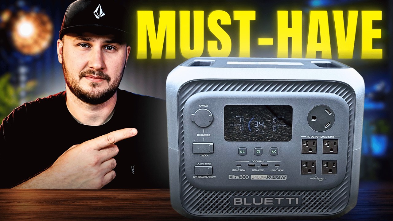 Video thumbnail for World’s Smallest 3kWh Power Station?! Bluetti Elite 300 - 10 Camping Gadgets Put to the Test