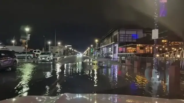 Video thumbnail for Long Island businesses brace for coastal flooding as water levels rise ahead of storm