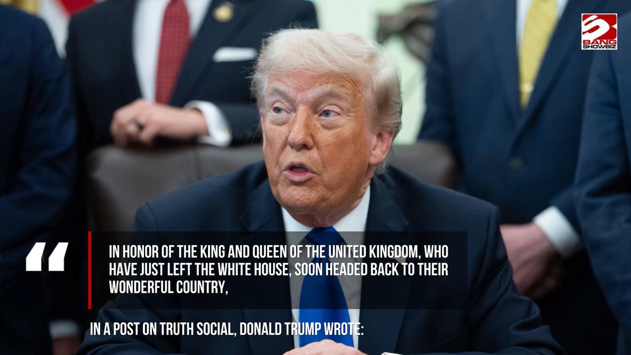 Video thumbnail for President Donald Trump praises King Charles as 'the greatest King'