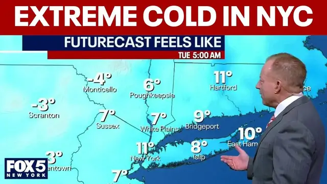 Video thumbnail for Extreme cold temperatures in NYC