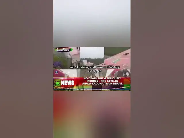 Video thumbnail for No Death But 4 Seriously Injured - NRC Says As Abuja-Kaduna Train Derail