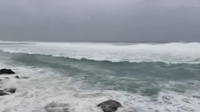 Video thumbnail for Japan: Typhoon Dolphin Brings High Waves to Kagoshima Coast.