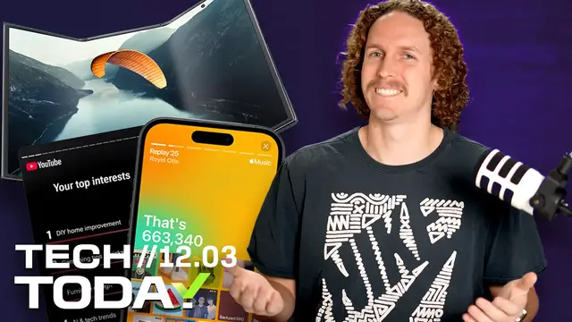 Video thumbnail for Samsung's New Triple-Display Foldable, AWS Has a New AI Chip & More | Tech Today