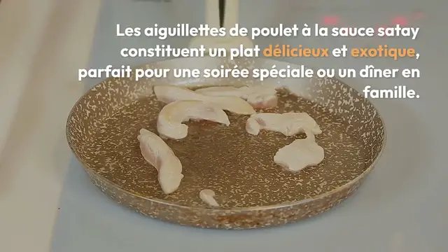 Video thumbnail for Aiguillettes de Poulet à la Sauce Satay : Recette Savoureuse et Simple