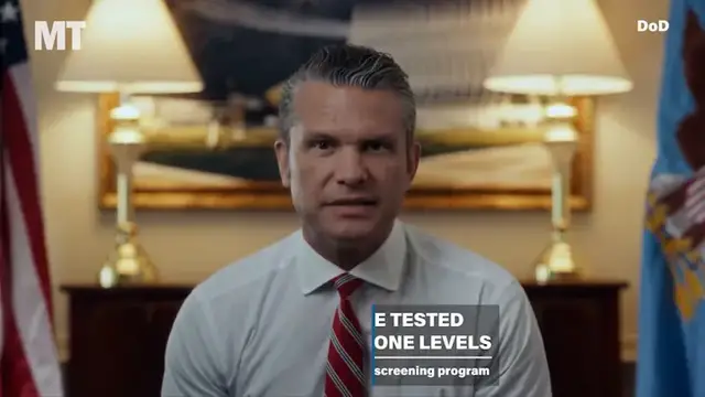 Video thumbnail for Hegseth announces testosterone screenings for all troops over 30