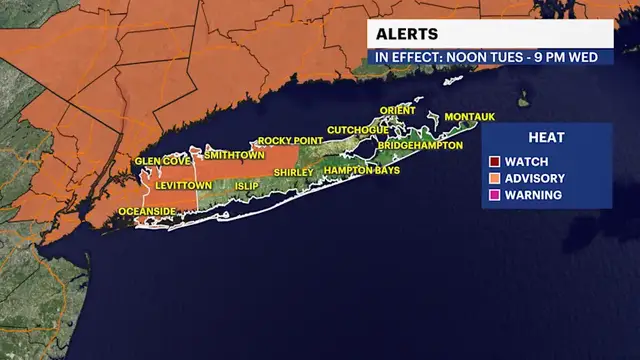 Video thumbnail for Heat and humidity slowly build as we approach the midweek on Long Island