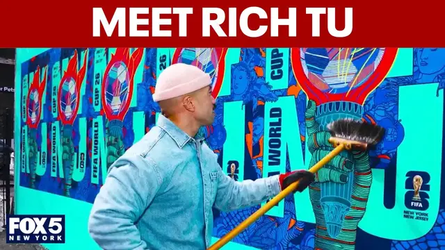 Video thumbnail for Meet the artist behind the official NYC/NJ FIFA World Cup 2026 poster