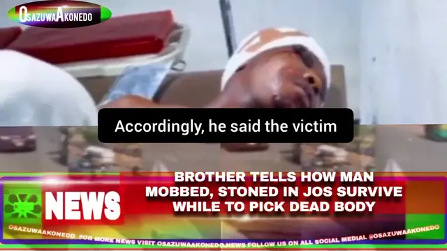 Video thumbnail for Brother Tells How Man Mobbed, Stoned In Jos Survive While To Pick Dead Body