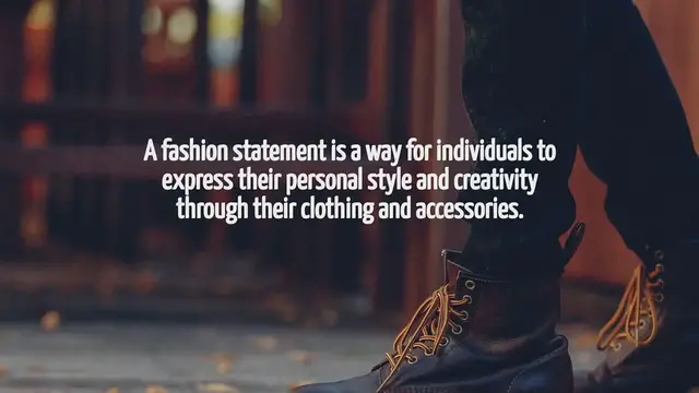 Video thumbnail for What Is A Fashion Statement