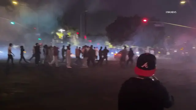 Video thumbnail for US, Los Angeles: South Los Angeles Street Takeovers Cause Chaos in Southern Los Angeles Area.
