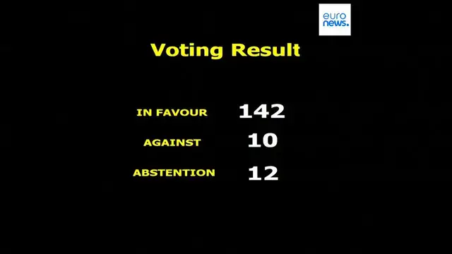 'Video thumbnail for UN General Assembly votes to back two-state solution for Israel and Palestine'
