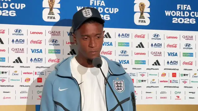 Video thumbnail for US: Ezri Konsa deliver remarks at press conference ahead of England-Argentina World Cup semifinal.