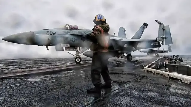'Video thumbnail for USN Aircraft Carrier In The Gulf Of Alaska (May 2021)'