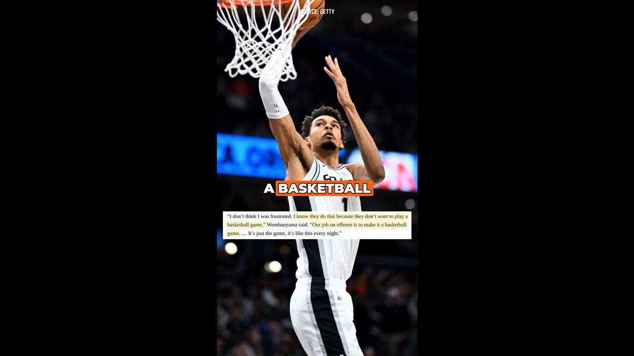 Video thumbnail for Victor Wembanyama Calls Out “Dirty” Defense After Flagrant Hit