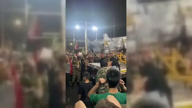 Video thumbnail for Iran: Drone Displayed At Iranian Government Rally.