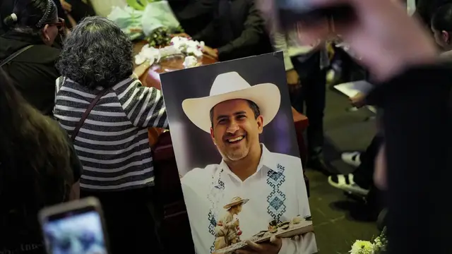 'Video thumbnail for Calls for justice after Mexico mayor killed during Day of the Dead festival'