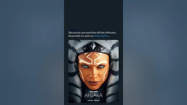 Video thumbnail for Découvrez une première affiche d'Ahsoka, disponible en août sur #DisneyPlus