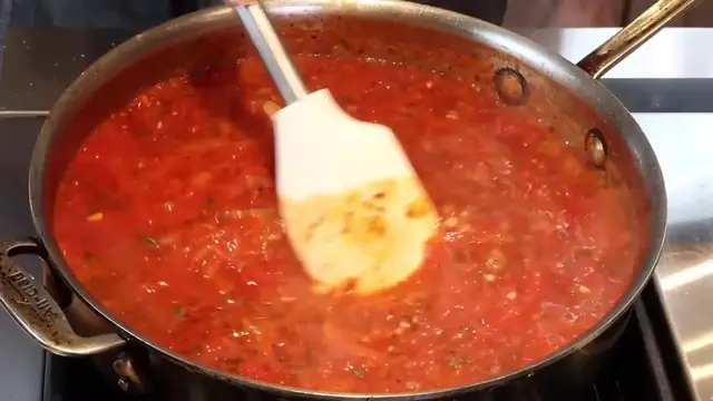 'Video thumbnail for HOMEMADE MARINARA SAUCE with San Marzano Tomatoes (720p 30fps)'