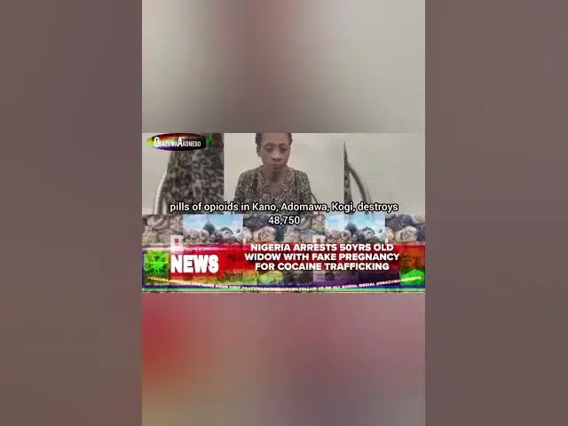 'Video thumbnail for Nigeria Arrests 50yrs Old Widow With Fake Pregnancy For Cocaine Trafficking'