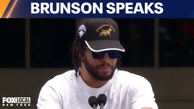 Video thumbnail for WATCH: Brunson speaks at Knicks Championship Ceremony