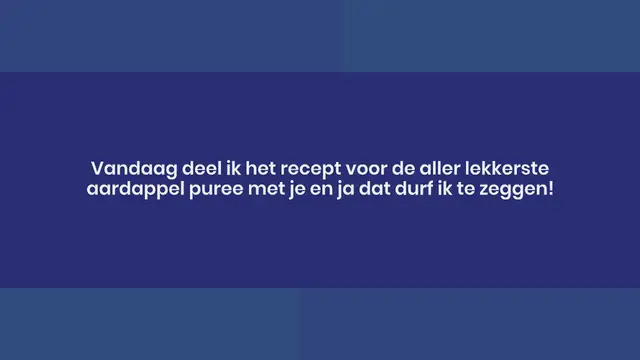 Video thumbnail for Aardappelpuree