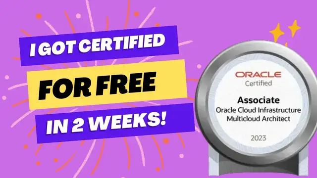 Video thumbnail for FREE Oracle multi-cloud architect associate certification.👌🔥