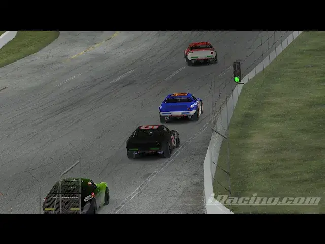Video thumbnail for Great Battle for second place finish iRacing Street Stocks USA International Speedway