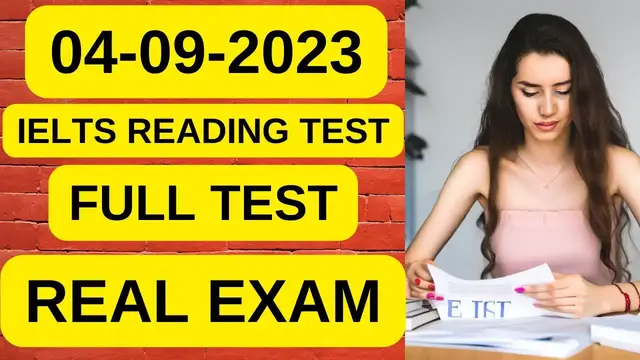 'Video thumbnail for IELTS READING PRACTICE TEST 2023 WITH ANSWER | 04.09.2023'